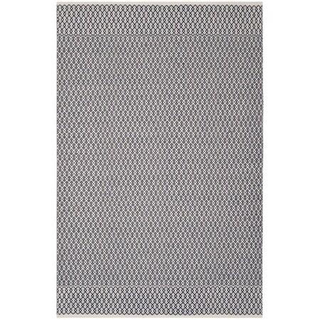 Safavieh 6 x 9 ft. Montauk Hand Woven Medium Rectangle Area Rug, Ivory and Navy MTK339B-6